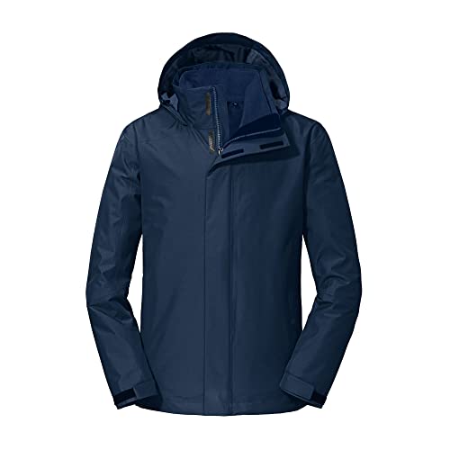 Schöffel M 3in1 Jacket Partinello Blau - Wasserdichte wärmende Herren Trekkingjacke, Größe 28 - Farbe Navy Blazer von Schöffel