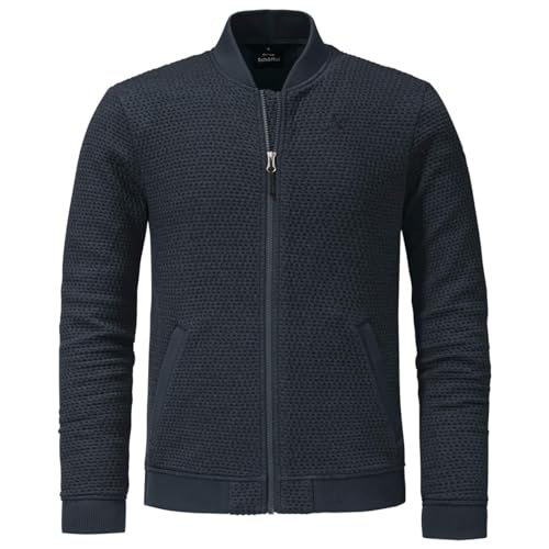 Schöffel M Fleece Jacket Albaro Blau - Bequeme stylische Herren Alltags Fleece Jacke, Größe 50 - Farbe Navy Blazer von Schöffel