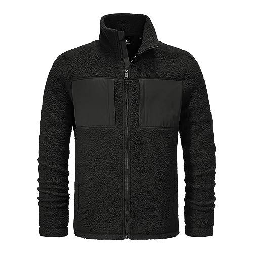 Schöffel M Fleece Jacket Atlanta Schwarz - Warme schnelltrocknende Herren Fleecejacke, Größe 54 - Farbe Black von Schöffel