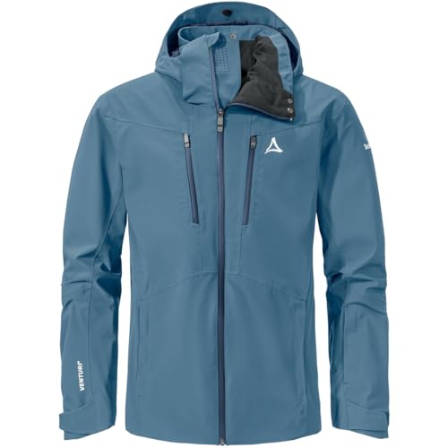 Schöffel M Ski Jacket Pontresina Blau - Atmungsaktive wasserdichte Herren Skijacke, Größe 48 - Farbe Bering Sea von Schöffel