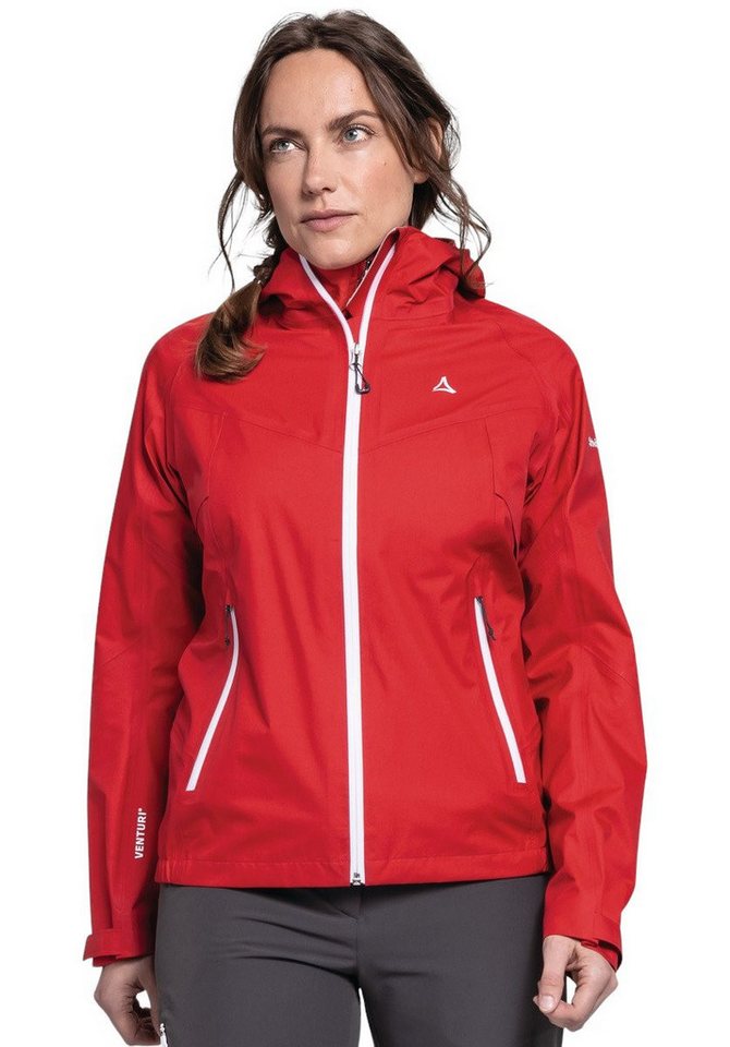 Schöffel Softshelljacke Begoro 3-Lagen (Hardshell, winddicht, wasserdicht) rot Damen von Schöffel