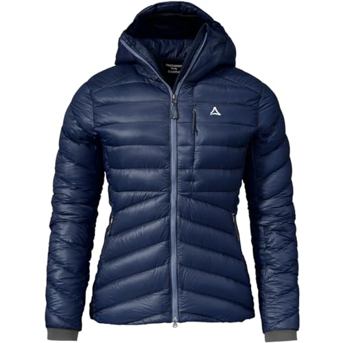 Schöffel W Down Jacket Tschierval Blau - Daunen Leichte wasserabweisende Damen Pertex Quantum Daunenjacke, Größe 36 - F von Schöffel