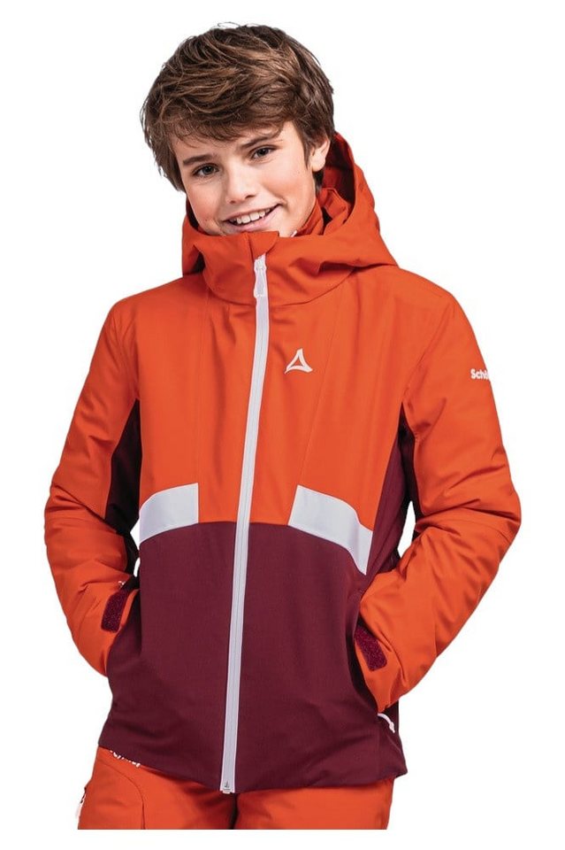 Schöffel Winterjacke Skijacke Brandberg (4-Wege-Stretch, wasserdicht) orange/weinrot Kinder von Schöffel