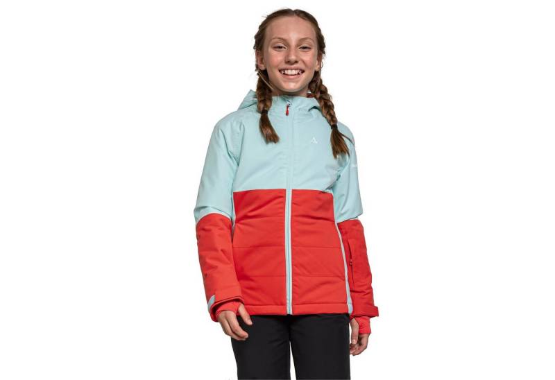 Schöffel Winterjacke Skijacke Hochblassen (wasserdicht, winddicht) hellblau/rot Kinder von Schöffel