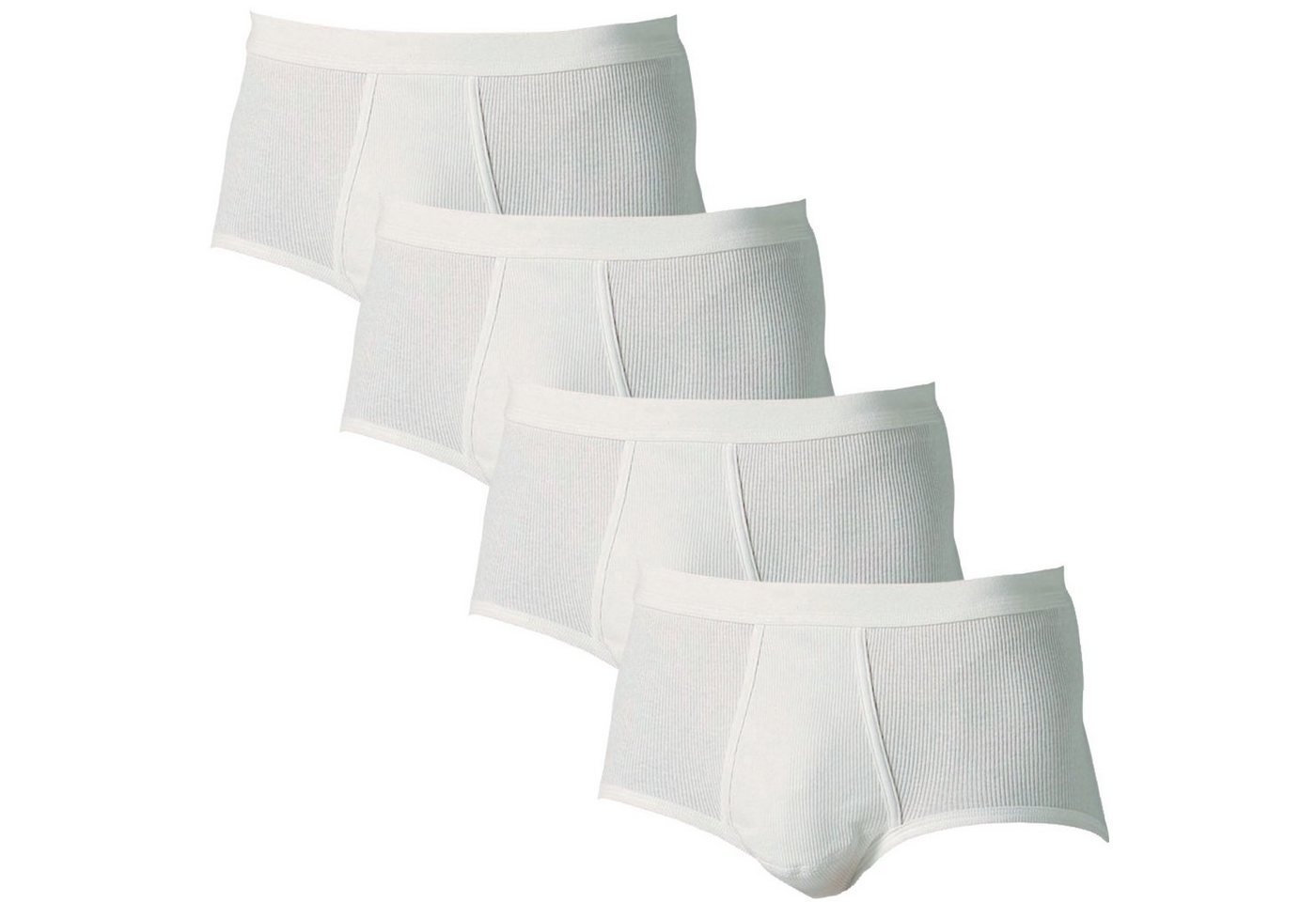 Schöller Slip Herren-Slip 4er-Pack Doppelripp Uni von Schöller