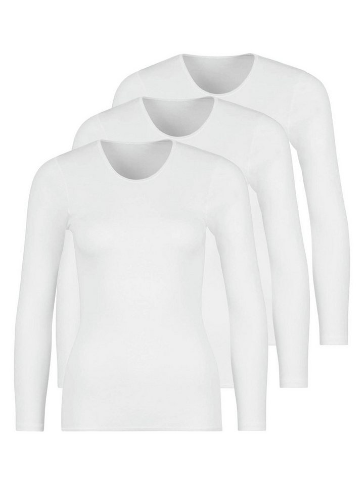 Schöller Unterhemd 3er Pack Damen langarm Unterhemd Baumwolle (Packung, 3-St) - von Schöller