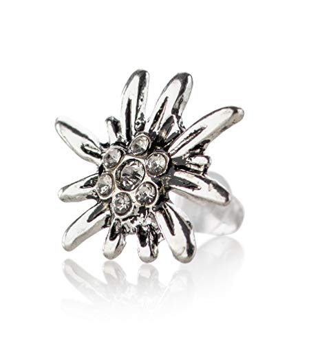 Ohrstecker Edelweiss - Trachten Ohrringe Dirndl & Lederhose (Kristall) von Schöneberger Trachten Couture