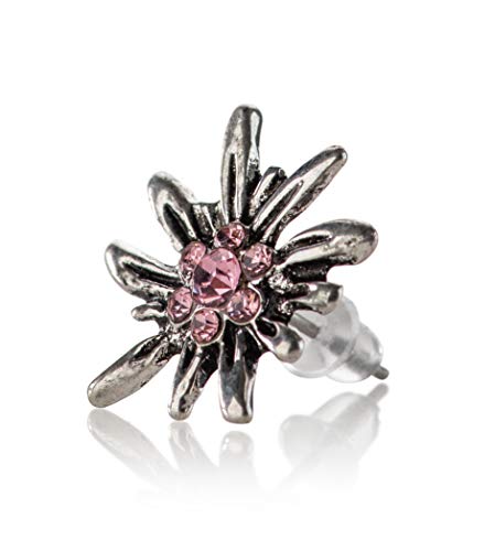 Ohrstecker Edelweiss - Trachten Ohrringe Dirndl & Lederhose (Rose) von Schöneberger Trachten Couture