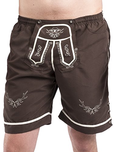 Trachten Badehose - Hopfen & Malz - Lederhose - Trachtenbadehose - Trachten Shorts - Badeshort (M) von Schöneberger Trachten Couture