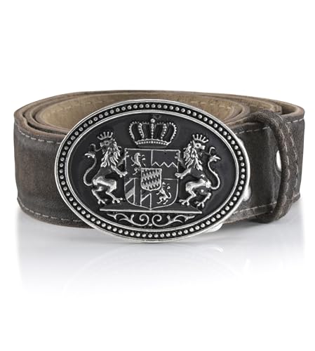 Trachtengürtel Max aus der Meisterstück Serie von Schöneberger Trachten - hochwertige Gürtel - div. Modelle und Farben (Mokka-Braun Bayern, 105) von Schöneberger Trachten Couture