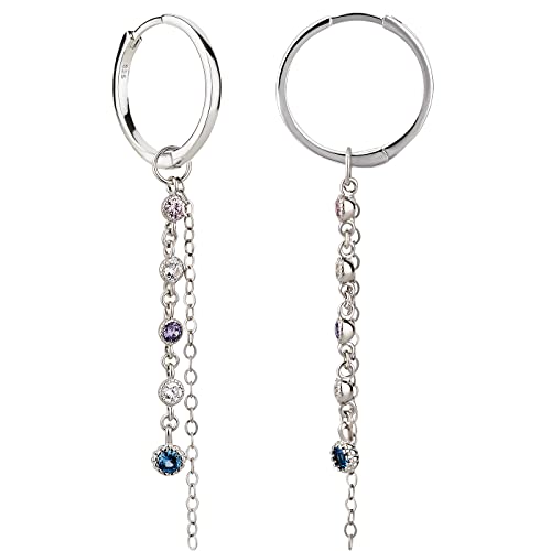 Schöner SD Creolen 20mm mit Ohrring Einhänger Kette lang 925 Silber von Schöner-SD