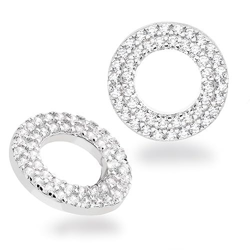 Schöner-SD Creolen Einhänger Disc Scheibe Anhänger rund mit Muster 925 Silber von Schöner-SD