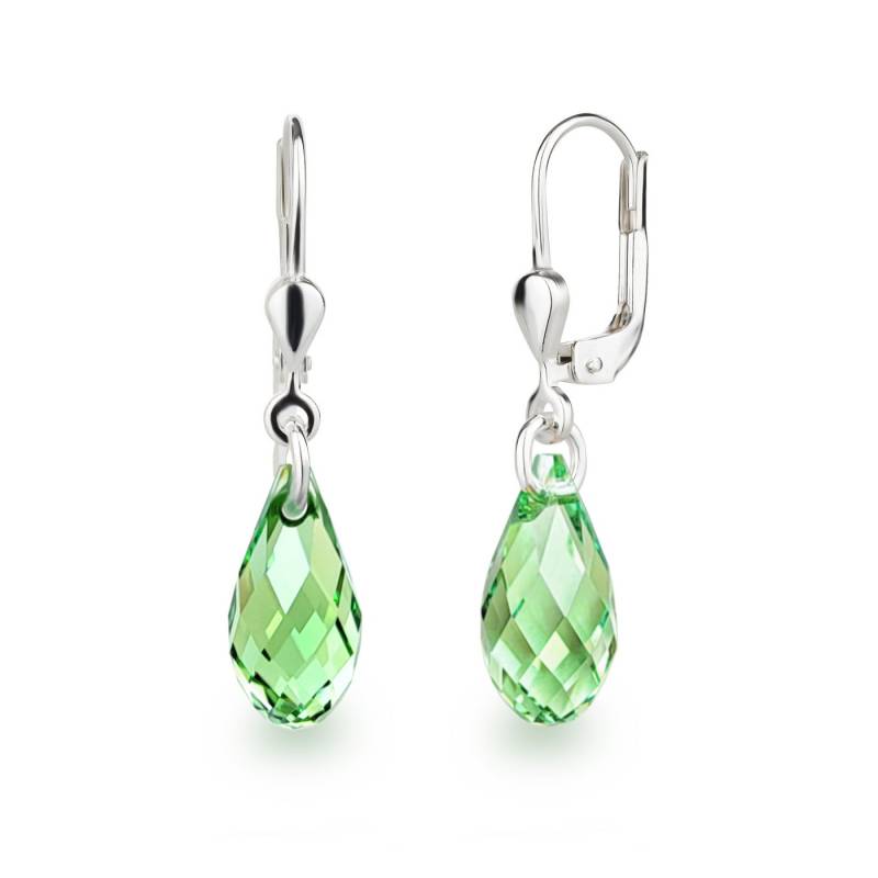 Schöner-SD Paar Ohrhänger Tropfen Kristall Hänger Tropfen hängend 925 Silber mit Markenkristall, Ohrringe für Mädchen und Damen von Schöner-SD