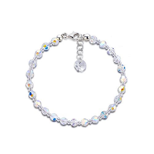 Schöner-SD Armband aus Kristallperlen 5mm Farbe Crystal Aurora Boreale von Schöner Schmuck-Design