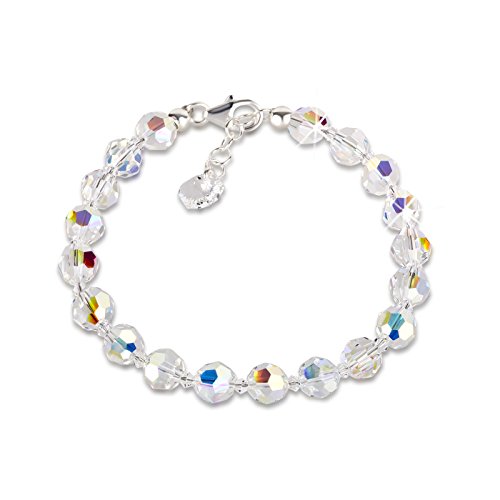 Schöner-SD Armband aus Kristallperlen 7mm Farbe Crystal Aurora Boreale von Schöner Schmuck-Design