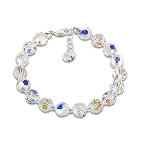 Schöner-SD Armband aus Kristallperlen 8mm Farbe Crystal Aurora Boreale von Schöner Schmuck-Design