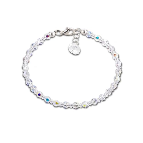 Schöner SD Feines Armband 4mm Kristallperlen Crystal Aurora Boreale von Schöner Schmuck-Design