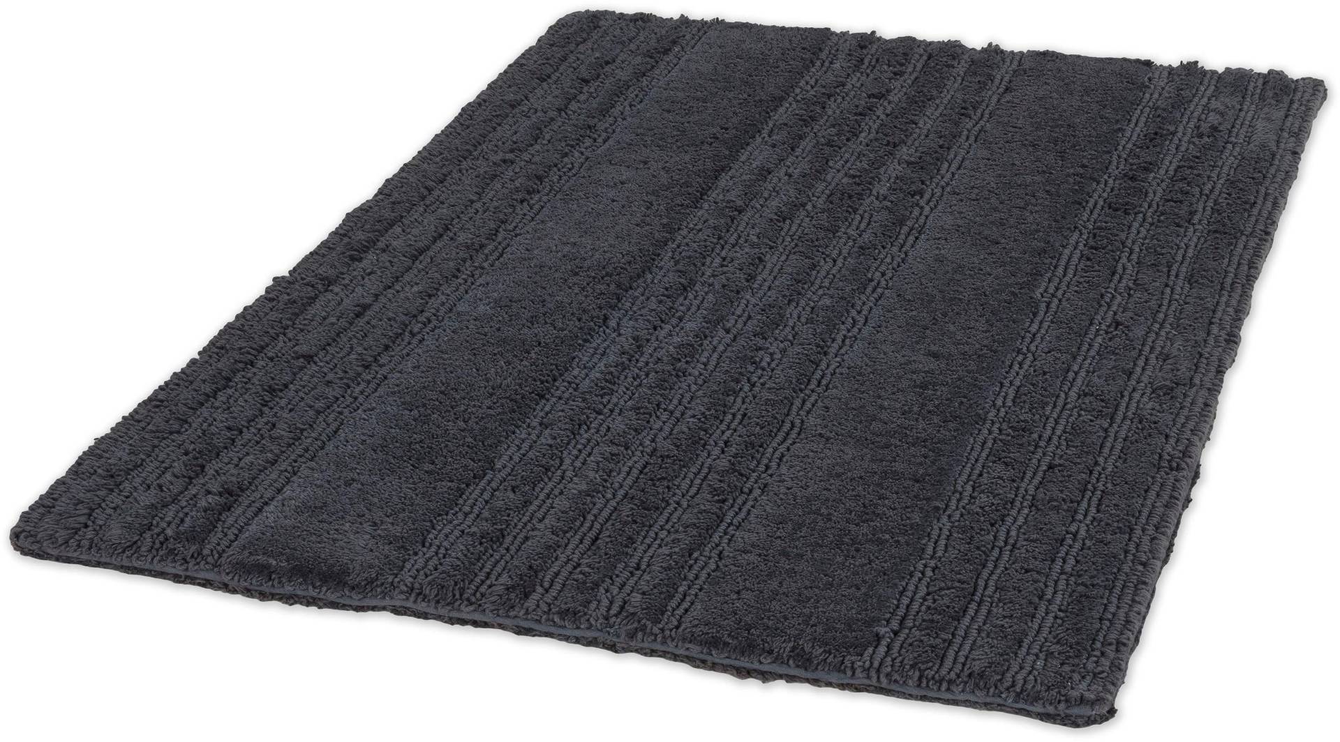 SCHÖNER WOHNEN-Kollektion Badematte "Bahamas Streifen" Höhe 30 mm beidseitig nutzbar  fußbodenheizungsgeeignet waschbar, Streifen Design, Badezimmerteppich, Baumwolle von Schöner Wohnen-Kollektion