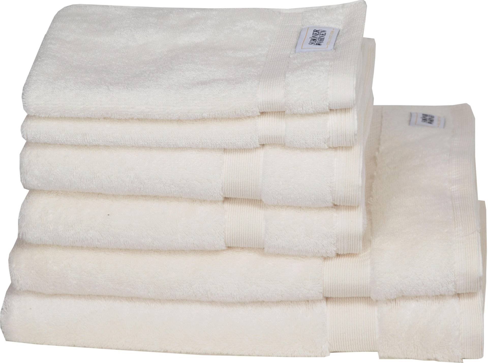 SCHÖNER WOHNEN-Kollektion Handtuch Set "Cuddly", (Set, 6 St., 2 Handtücher 50x100 cm-2 Badetücher 70x140 cm-2 Gästetücher 30x50 cm) von Schöner Wohnen-Kollektion