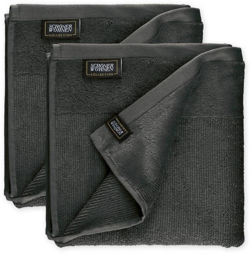 SCHÖNER WOHNEN-Kollektion Handtücher "Sense" mit Velourborte, hautschmeichelnde Airtouch Qualität, super weich von Schöner Wohnen-Kollektion