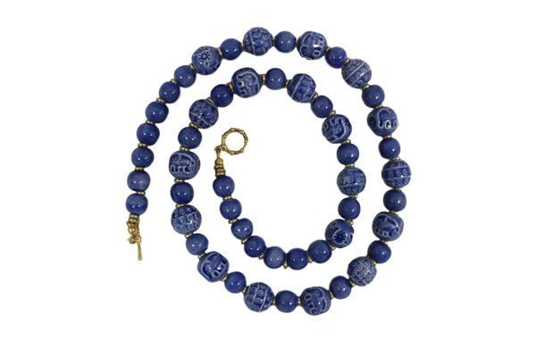 Schönes aus Indochina Halskette Keramik mit gravierten Perlen von Schönes aus Indochina