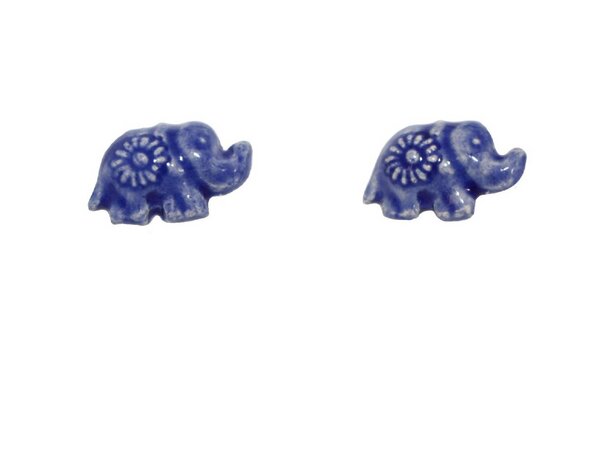 Schönes aus Indochina Schmuck Ohrstecker Elefant Keramik von Schönes aus Indochina