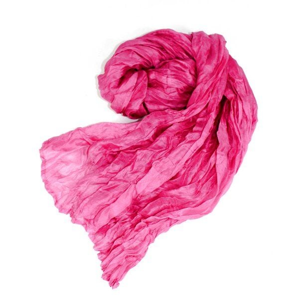Schönes aus Indochina Seidenschal Crinkle pink von Schönes aus Indochina