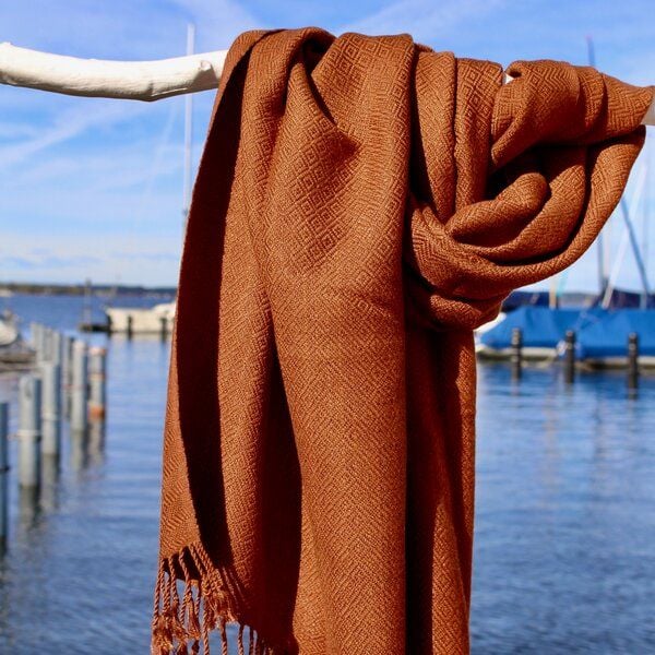 Schönes aus Indochina Upcycling Baumwollschal handgewebt und fair gehandelt von Schönes aus Indochina