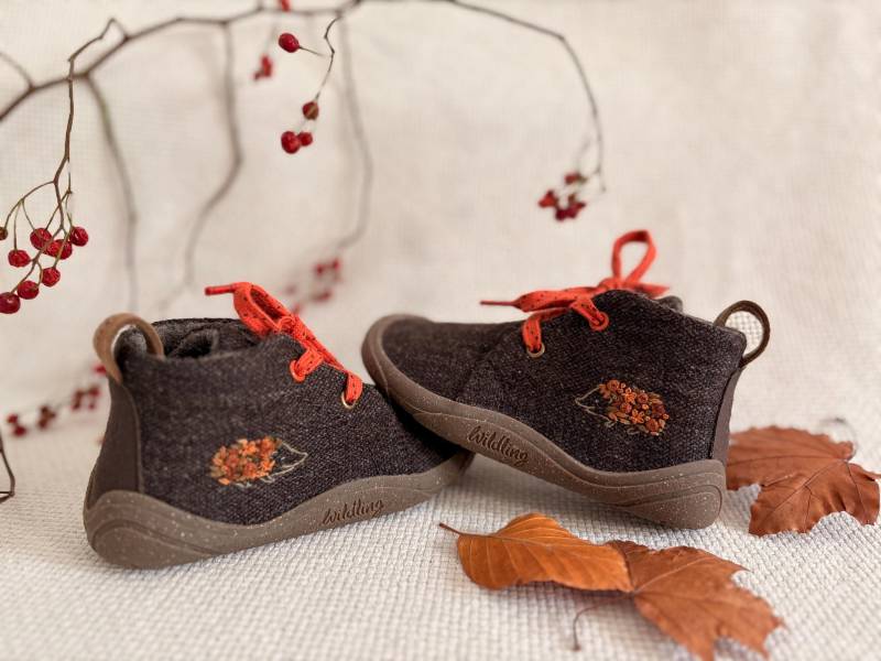 stoffschuhe Barfußschuhe Bestickt Kinder Größe 22 von SchoengemachtLaden