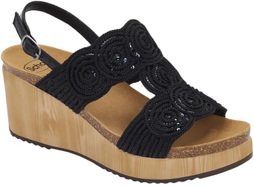 Doctor Scholl Damen Sabaudia-Sandalen Orthopädische Schuhe, Schwarz, 41 EU von Scholl