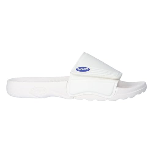 Scholl Herren Nautilus Slide-Sandale, Weiß, 43 EU von Scholl