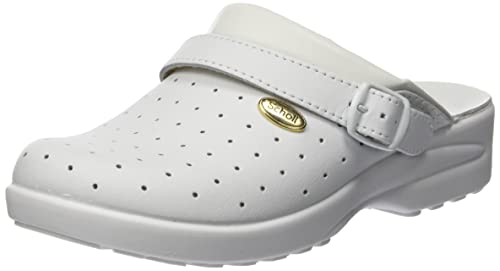 Scholl Unisex Clog Racy Schuh für Medizinisches Fachpersonal, Weiß, 37 EU von Scholl