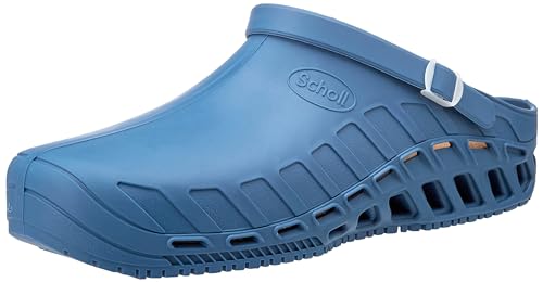 Scholl Clog Evo - Hochleistungs-Sanitär-Clogs für Damen und Herren - Ultraleicht, Bequem und Atmungsaktiv, mit Rutschfester Sohle, Herausnehmbarer Memory-Einlegesohle und Drehbarem Riemen von Scholl