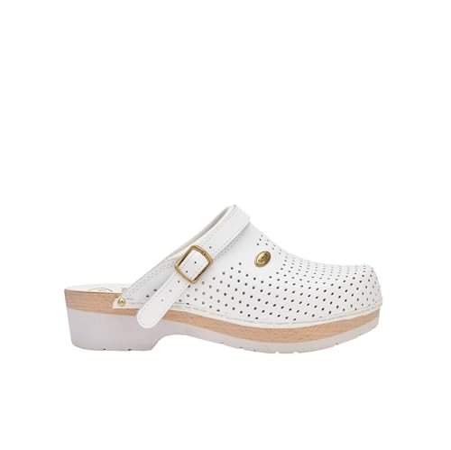 Scholl Unisex Clog Supercomfort Hausschuh, Bianco, 42 EU von Scholl