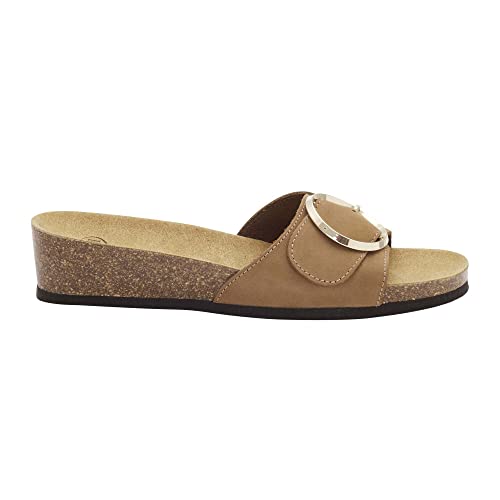 Scholl Damen Amalfi Mule Sandale, Brown, 36 EU von Scholl