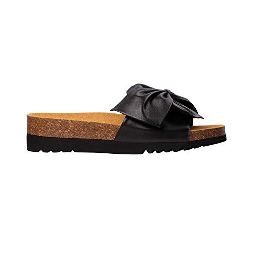 Scholl Damen Bowy Slide Sandal, Nero, 37 von Scholl