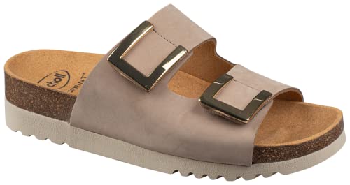 Scholl Damen Monterey 2 Straps Sandale, Taupe, 37 EU von Scholl