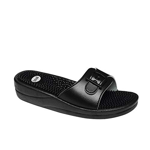 Scholl Damen Neue Massage Sandale, Schwarz, 41 EU von Scholl