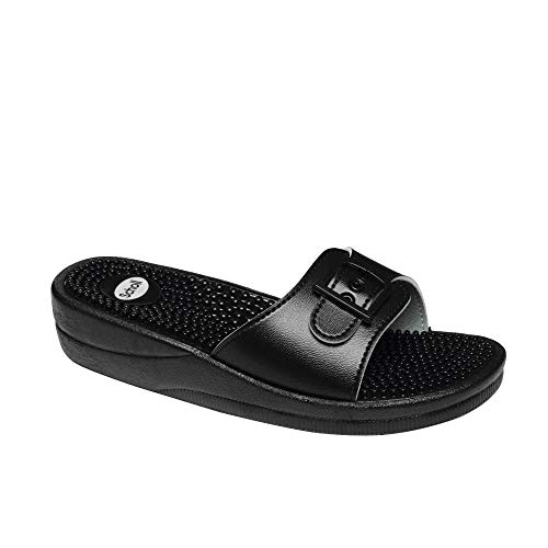 Scholl New Massage, Sandali Donna, Nero, 40 EU von Scholl