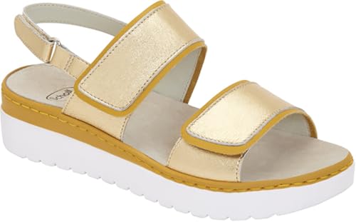 Scholl Damen VIAREGGIO Strap Sandale, Gold, 36 EU von Scholl