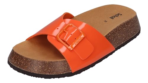 Scholl Damenschuhe Pantoletten Kathleen 24 - orange, Größe:38 EU von Scholl