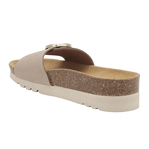 Scholl Damen Malibu' Mule Sandale, Taupe, 40 EU von Scholl