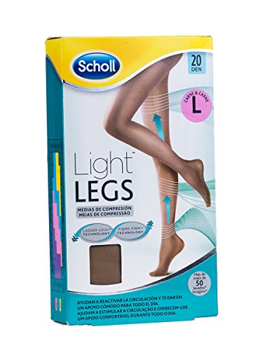 Scholl Light Legs Damen-Strumpfhose mit gradueller Kompression, 20 Den, L, Nude, 1 Paar. von Scholl