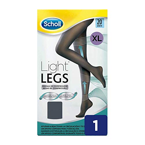 Scholl Light Legs Damen-Strumpfhose mit gradueller Kompression, 20 Den, XL, schwarz, 1 Paar. von Scholl