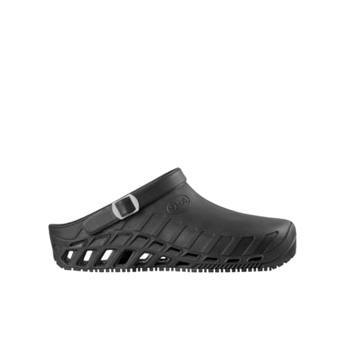 Scholl Clog Evo, Unisex-Hausschuhe für Erwachsene, Schwarz , 36/37 EU von Scholl