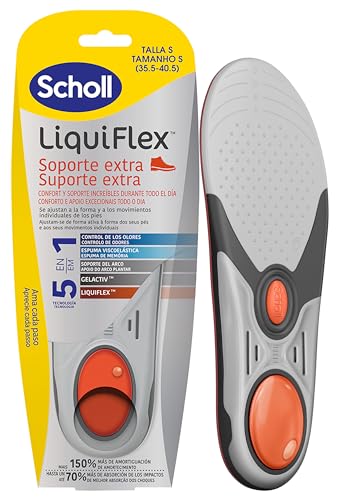 Scholl LiquiFlex Einlegesohlen, verstärkt, für Damen, Größe 35,5-40,5, mit Memory-Form und Fußgewölbeunterstützung, 1 Paar von Scholl