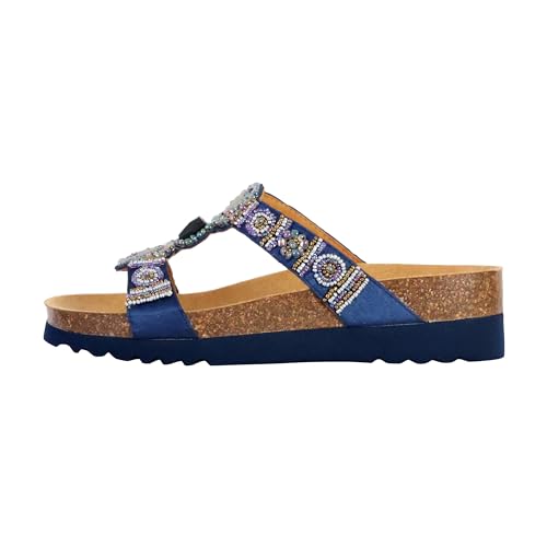 Scholl NEW BOGOTA BLAU Damenschuhe (Blau, Schuhgrößensystem EU, Erwachsene, Damen, Größe M, 38), Navy Blue Multi, 38 EU von Scholl