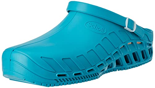 Scholl Clog Evo - Hochleistungs-Sanitär-Clogs für Damen und Herren - Ultraleicht, Bequem und Atmungsaktiv, mit Rutschfester Sohle, Herausnehmbarer Memory-Einlegesohle und Drehbarem Riemen von Scholl