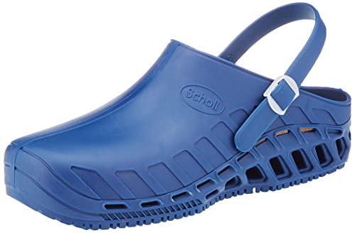 Scholl Clog Evo - Hochleistungs-Sanitär-Clogs für Damen und Herren - Ultraleicht, Bequem und Atmungsaktiv, mit Rutschfester Sohle, Herausnehmbarer Memory-Einlegesohle und Drehbarem Riemen von Scholl