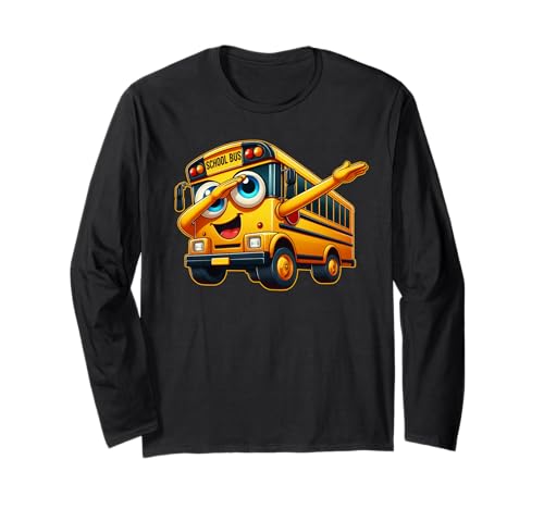 Funny Dabbing Yellow School Bus Graphic Gifts Kids Boys Langarmshirt von School Bus Lovers Gifts
